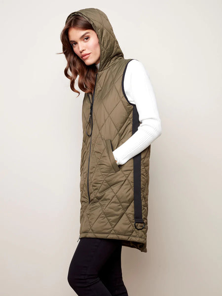 Charlie B. Long Quilted Puffer Vest