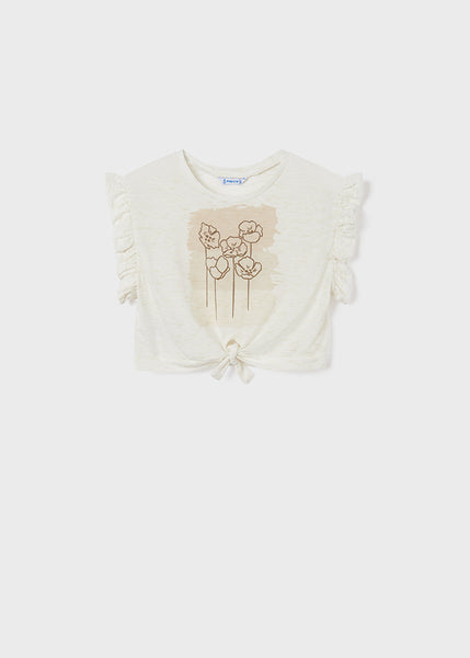 Mayoral Oatmeal Flower T-Shirt